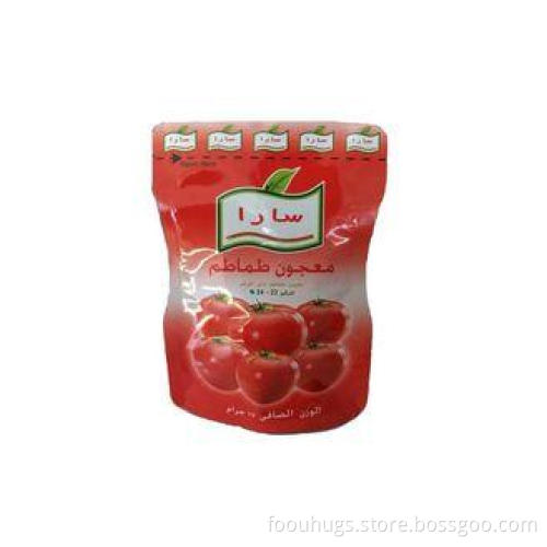 Stand Up Tomato Pasta Sauce Packaging Bag Laminated Foil Po